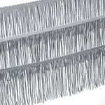 Бахрома отделочная широкая 150.0 мм / 4.5 метра, цв.серебро