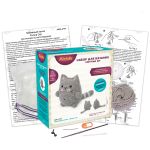 Набор для вязания игрушки Забавный котик 10 см, Miadolla AMG-0101