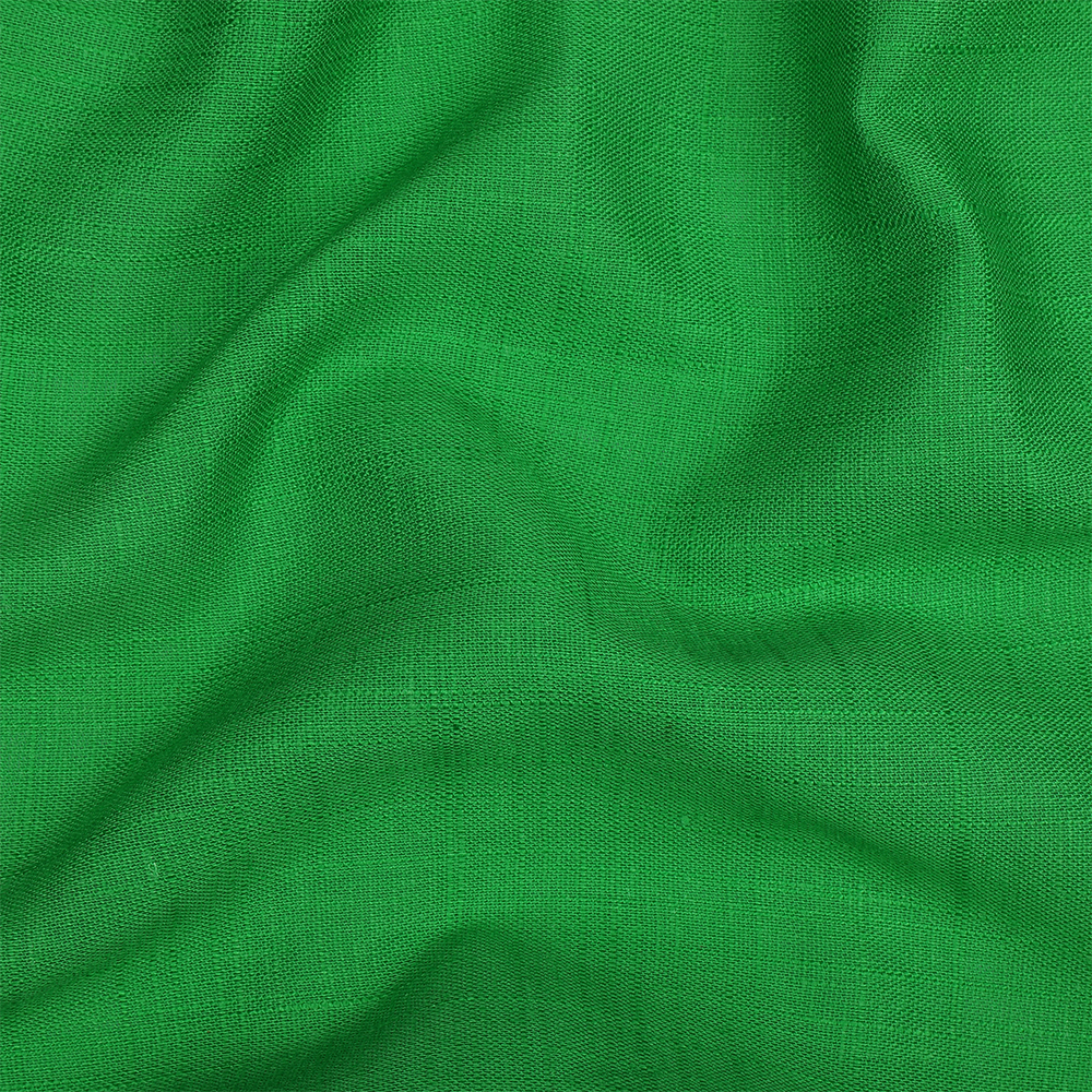 Льняная ткань 190 г/м², 140 см, в нарезке, цв. 27 яр.зеленый, 10 метров