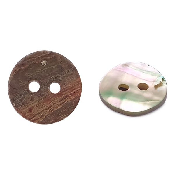 Пуговицы на 2 прокола 20L (12,5мм), ракушка (A-Natural (натуральный)), CN-S003A, 36 шт