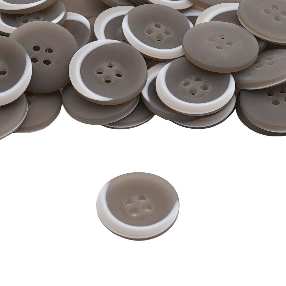 Пуговица 34L (21мм) 4 прокола, пластик (col.01 оливковый), CN2828, 36 шт