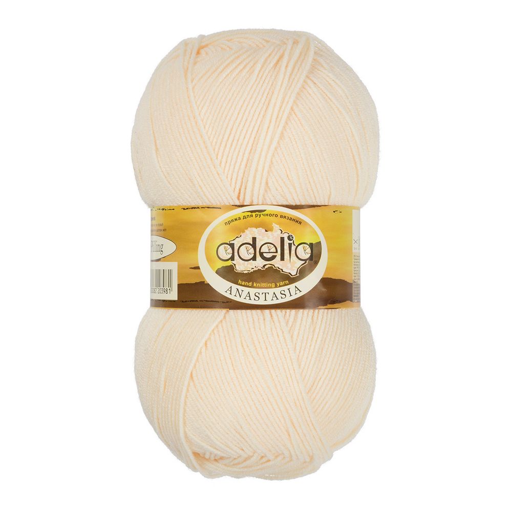 Пряжа Adelia Anastasia / уп.5 мот. по 100 г, 330м, 05 молочный Пряжа Adelia Anastasia / уп.5 мот. по 100 г, 330м, 05 молочный