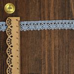 Кружево вязаное (тесьма) хлопковое 18мм арт.TR.1006 цв.голубой, уп.10м, Kruzhevo