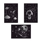 Набор для творчества Гравюра мини Мечтатели (серебро), 10х15 см, 1х3 шт, Hobbius GHPM-20