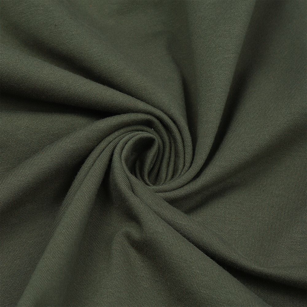 Футер 2-нитка петля поликоттон стрейч 220 г/м², 160 см / 3 метра, ФУТ2Х.TBY.ХЛ-ПЭ.S096.3, цв.S096 хаки