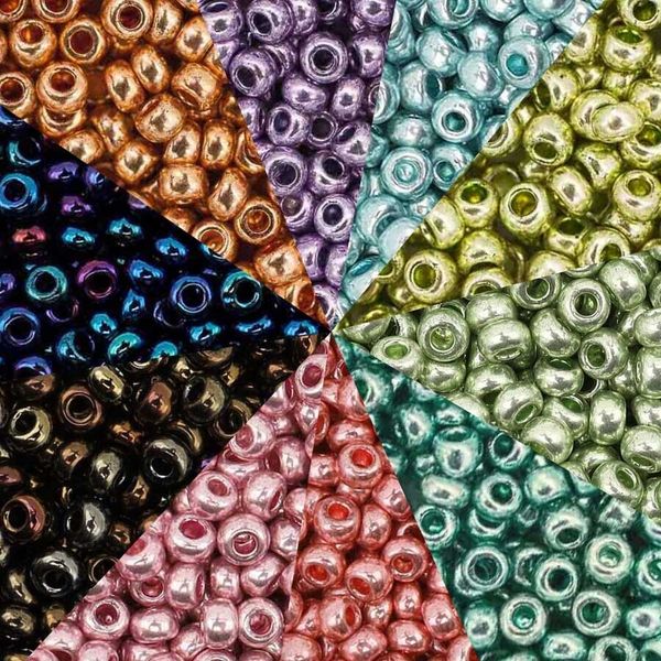 Набор бисера Preciosa №23, 50 г (10 цв. по 5 г), (№10/0 = ⌀2.3 мм)