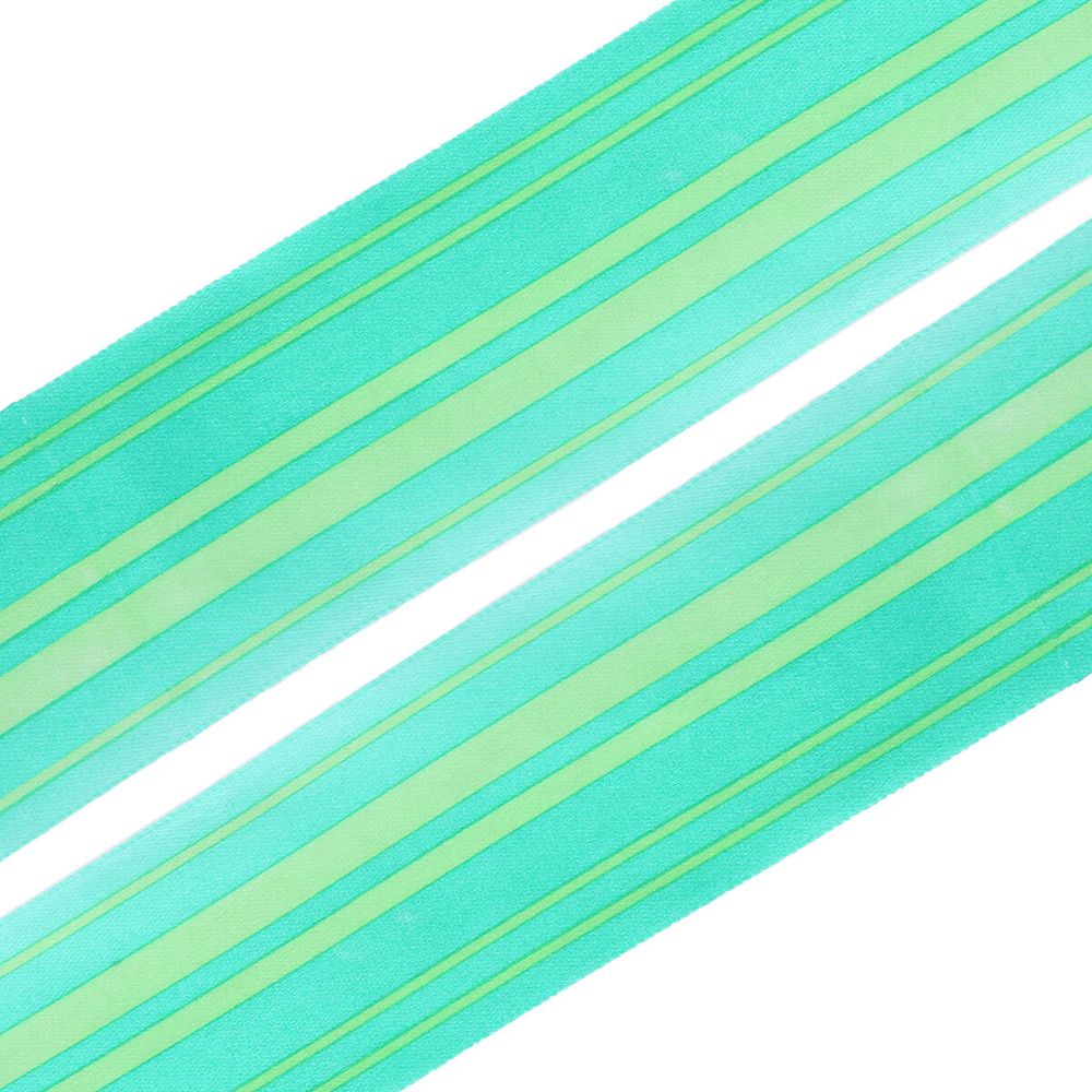 Лента атласная с рисунком 45.0 мм / 3 метра, Горизонталь (зеленый), Globus