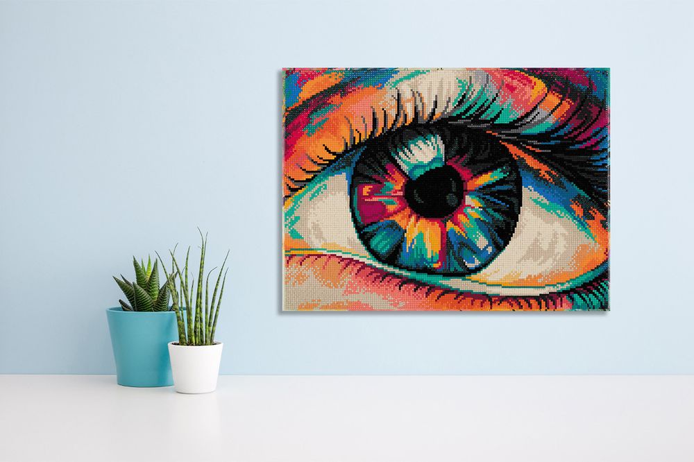 Алмазная (кристальная) мозаика Фрея, на подрамнике Глаз, 40х30 см