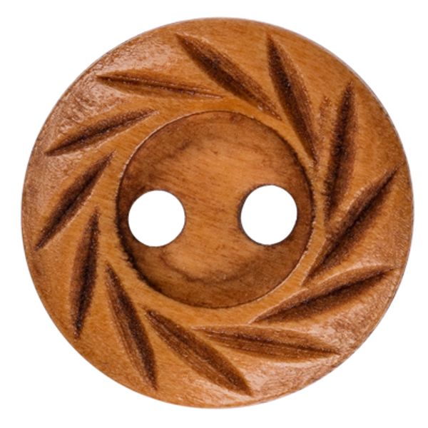 Пуговицы 2 прокола 20 мм, 24 шт, дерево, №290 терракотовый, Blitz DRN 0111