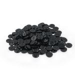 Пуговицы на 2 прокола супатная 20L (12,5мм), пластик (s.black (черный глянец)), 144 шт