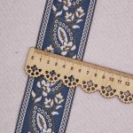 Лента (тесьма-бордюр) жаккардовая 60.0 мм / 25±1 метров, 4 синий, 3AR2679