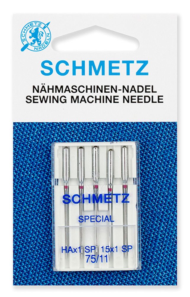 Иглы для швейных машин Супер стрейч Schmetz 130/705 HAх1 SP №75, уп. 5 игл