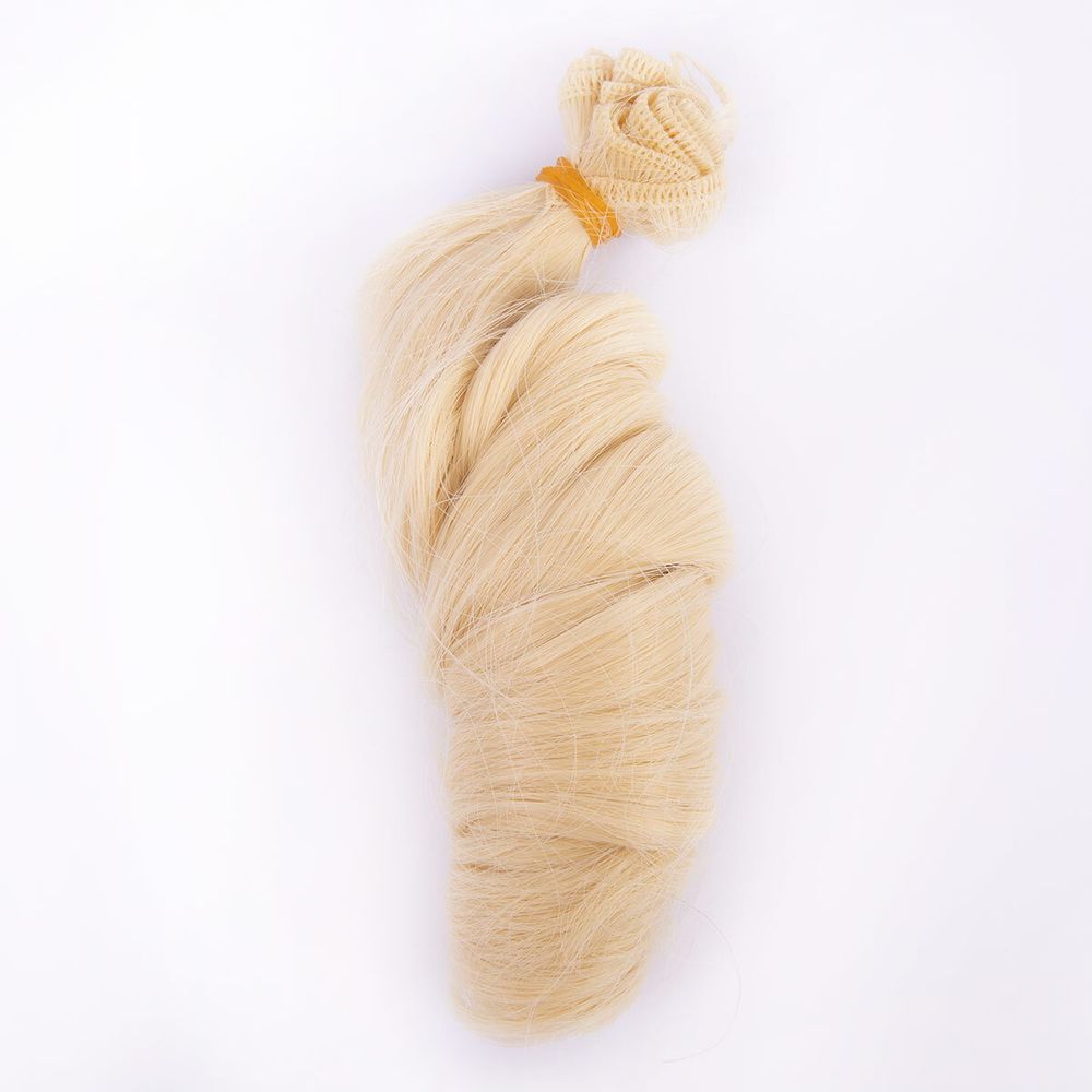 Трессы для кукол 15 см, 100 см, 38 г, 01 св.пшеничный, HobbyBe HAR-4