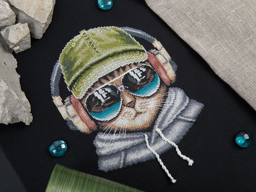 Набор для вышивания нитками Panna, Меломан Стенли, 22.5х18 см