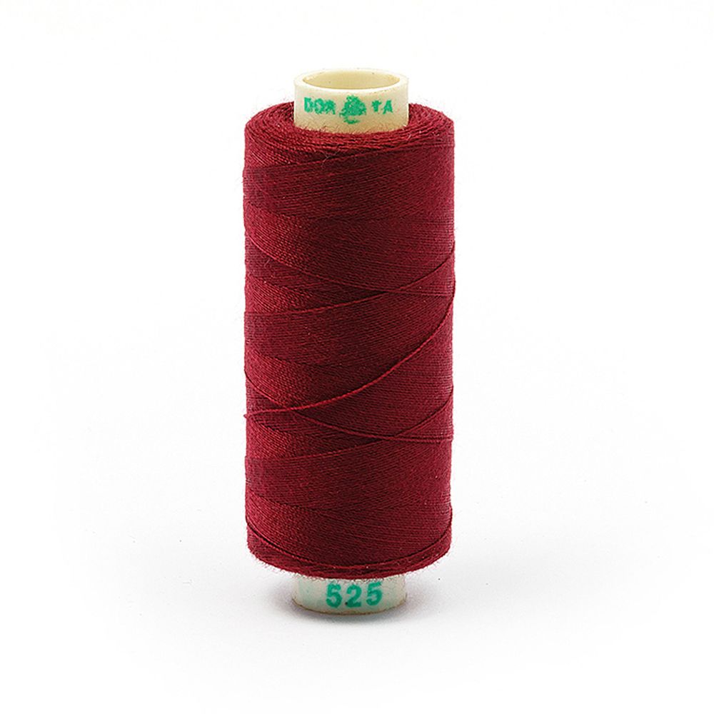 Нитки швейные бытовые Dor Tak 40/2, 366 м / 10 кат., 525 бордовый