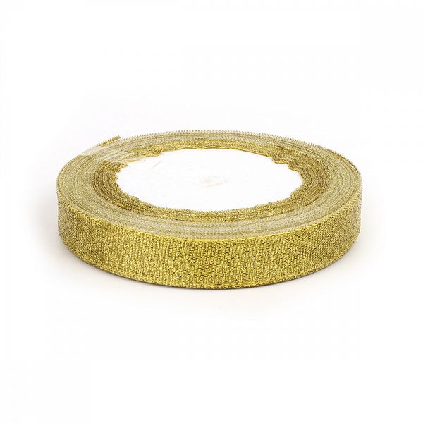 Лента металлизированная 15.0 мм / 22.85±1 метра, цв. золото, Magic4Hobby, упак. 5 шт