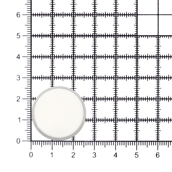 Пуговицы на ножке 40L (25мм), пластик (White/S белый с серебром), RBz-94, 36 шт