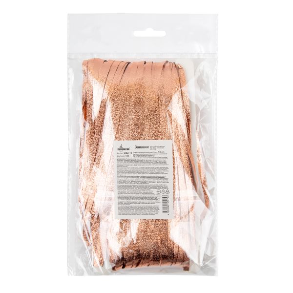 Занавес праздничный Дождик 100х200 см, 03-розовое золото, матовый, Boomzee GBZ-10