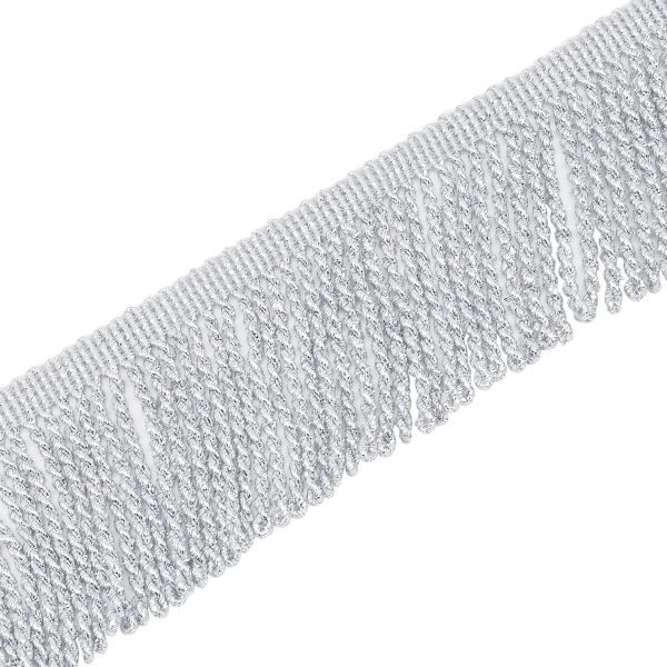 Бахрома отделочная 70.0 мм / 25 метров, крученая, цв.серебро, Hobby&Pro