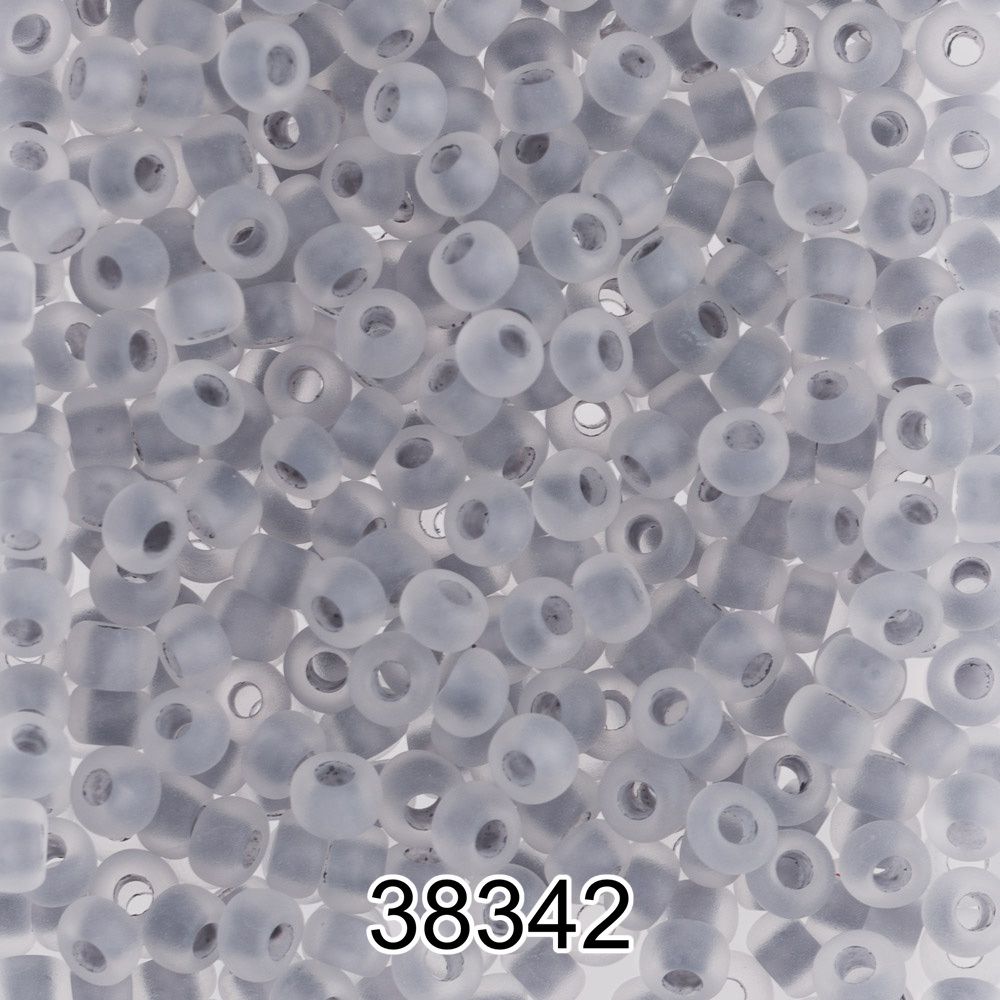 Бисер Preciosa круглый 10/0, 2.3 мм, 500 г, 38342 (Ф203) серый мат.