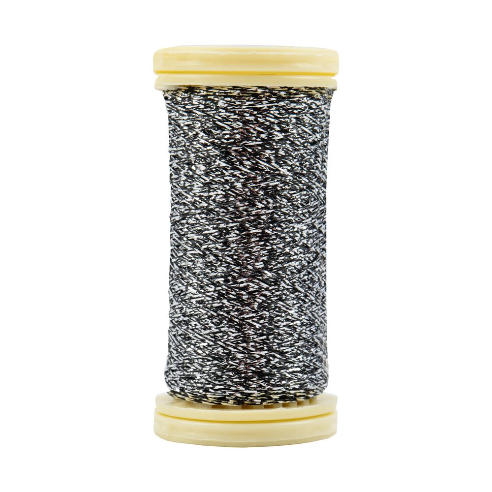 Мулине Gamma металлик M 5 мотков по 50 метров, M-140 черный/серебристый, Gamma BRILL