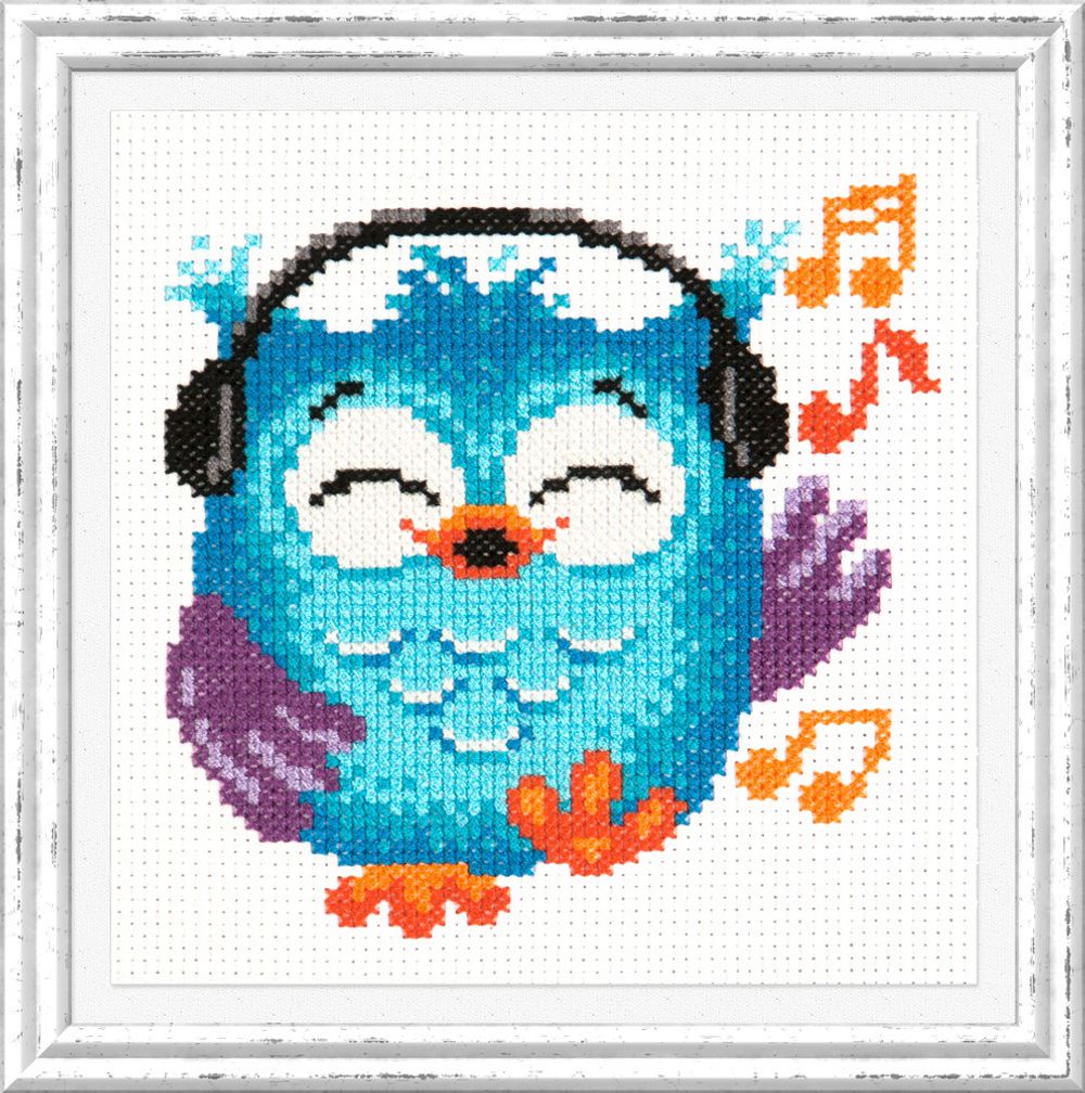 Набор для вышивания нитками Чудесная игла, Совёнок, 14х15 см