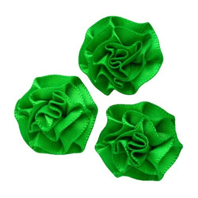 Цветочки пришивные 2,5 см, 4 шт, 579 зеленый