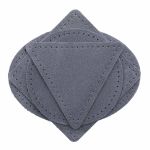 Набор заплаток пришивных из замши, круг, квадрат, треугольник, овал 8см, с перфорацией, 4 шт (26 серый), 59743