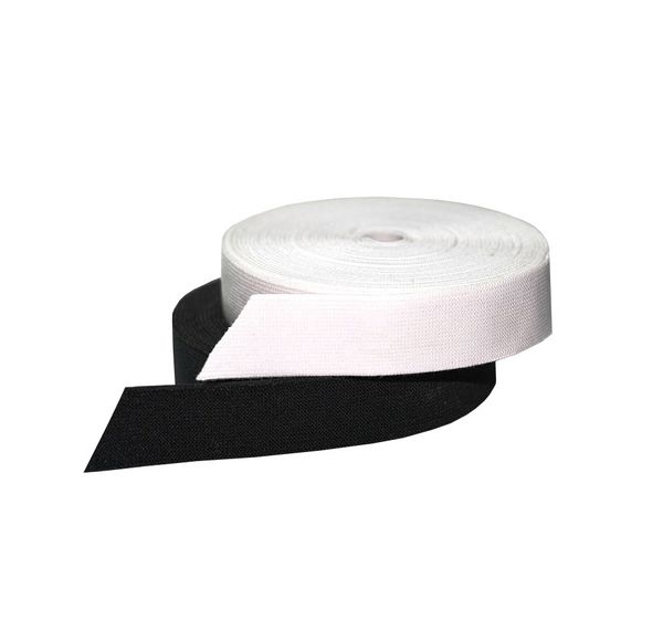 Резинка тканая 50.0 мм / 25 метров, черный, Gamma ЛЭ-50чп-25