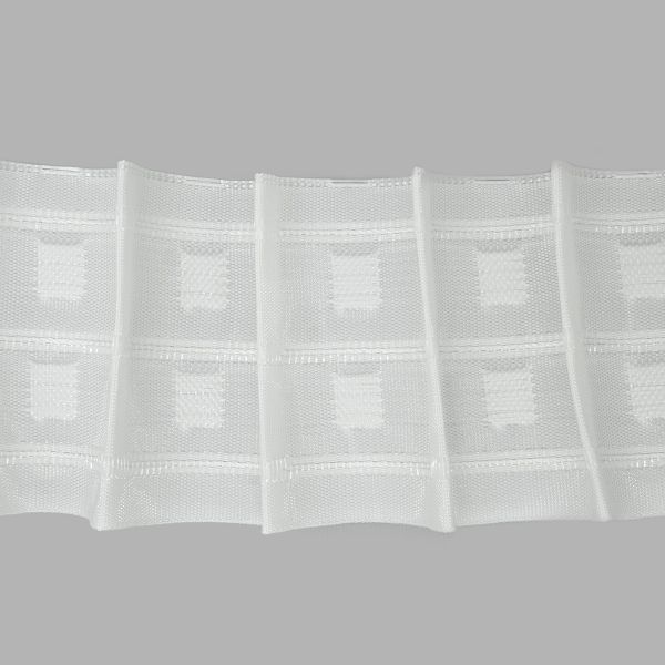 Лента (тесьма) шторная: сборка параллельная (1:1.5) 65 мм / 100 метров