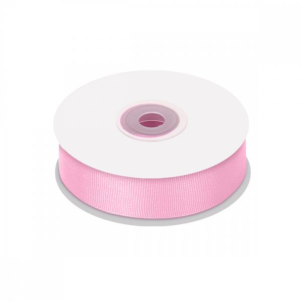 Лента репсовая (в рубчик) 25.0 мм, цв. F133 розовый For Hobby, уп. 22.86м (±1м)