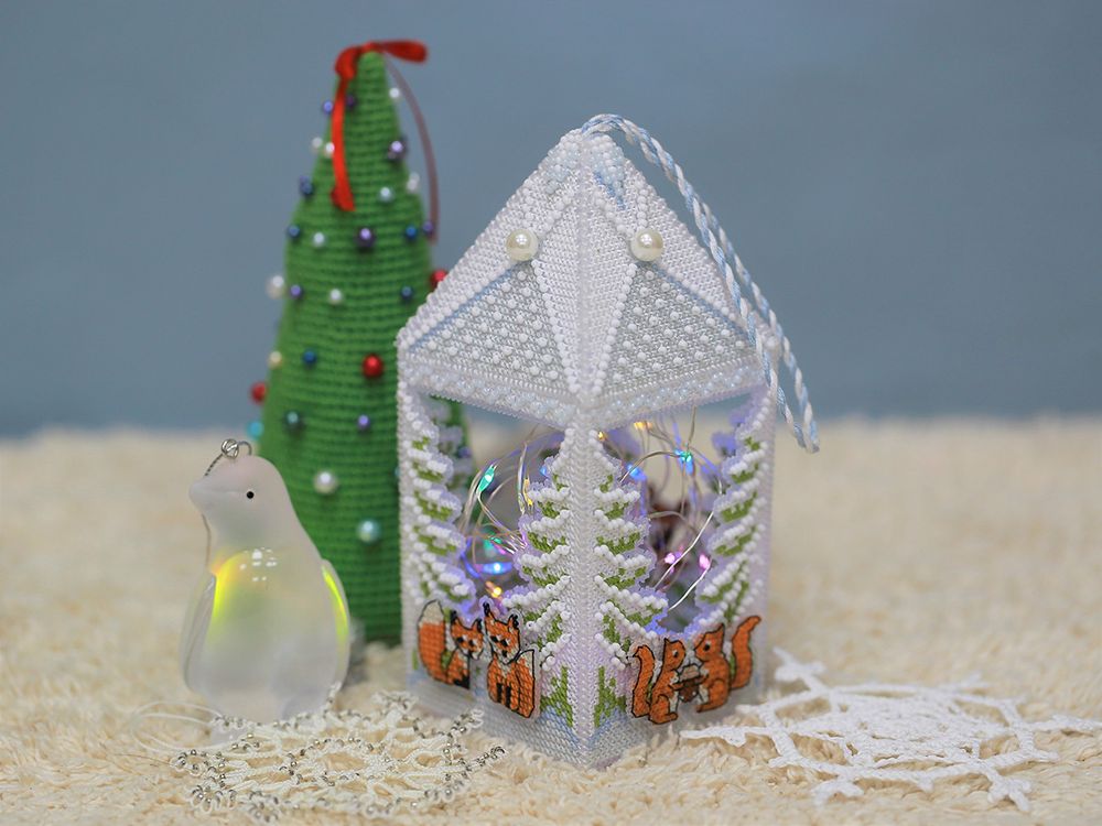 Набор для вышивания нитками Panna, Лесной фонарь