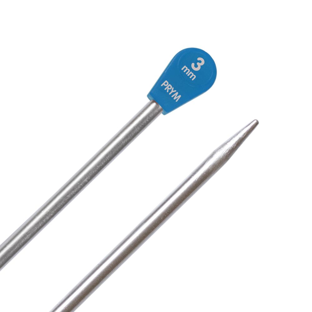 Спицы прямые ⌀3.0 мм, 40 см, 2 шт, серебристые, Prym 171307