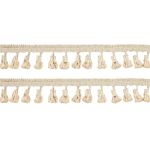 Бахрома отделочная 50.0 мм / 10 метров, с кистями 122 молочный