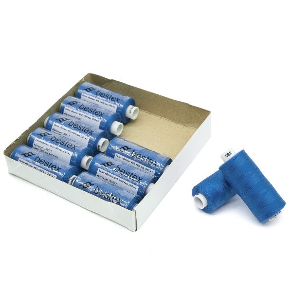 Нитки швейные бытовые Bestex 40/2, 365 м (400 ярд) / 10 кат., 092 яркий василек