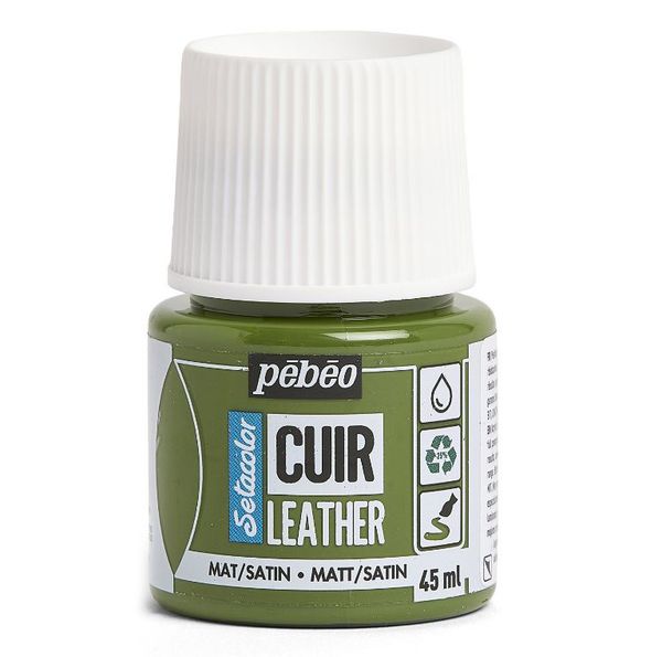 Краска по коже Setacolor 45 мл, 295617 Зеленый хаки, Pebeo, 295617