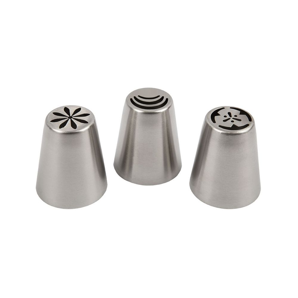 Набор кондитерских насадок металл, 3 шт, №04 металл, S-Chief SHF-0118