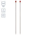 Спицы прямые металл ⌀4.0 мм, 35 см, 2 шт, никель, Visantia VTS-2