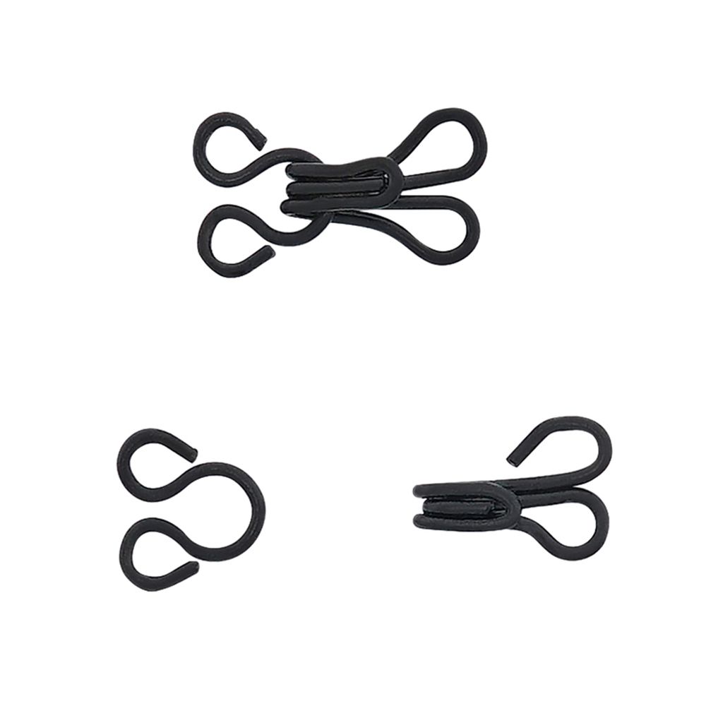 Крючки пришивные 12х7 мм, №1, оксид, 0300-4005