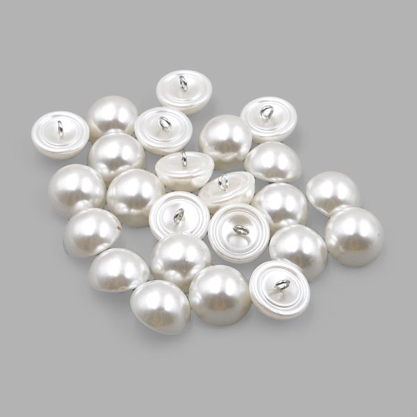 Пуговицы на ножке 18мм (White (белый)), 24 шт