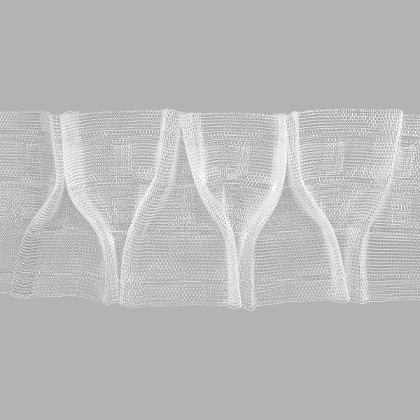 Лента (тесьма) шторная: сборка вафельная (1:2.5) 80 мм / 100 метров, S090450