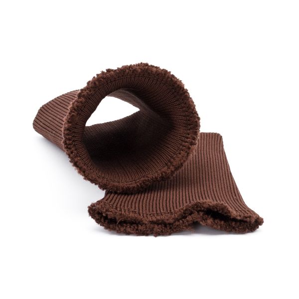 Манжеты трикотажные 8.0х9.5 см, 1 пара, средней плотности 14 кл, 1х1, средней плотности, 8098 коричневый