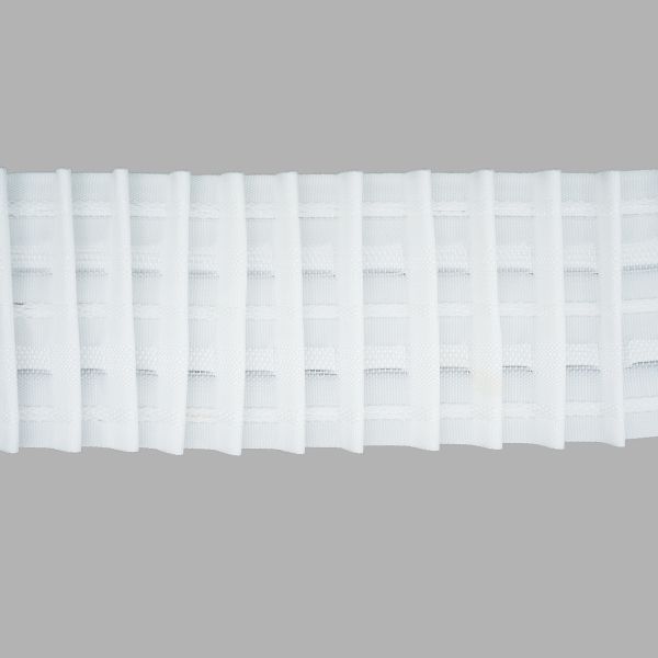 Лента (тесьма) шторная: сборка параллельная (1:2.5) 68 мм / 50 метров, равномерная
