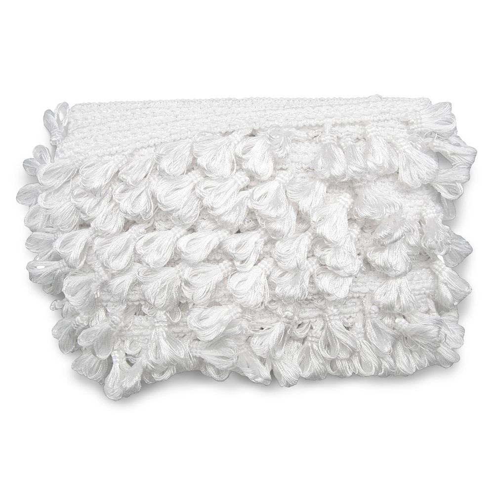 Бахрома отделочная 50.0 мм / 10 метров, с кистями 001 белый