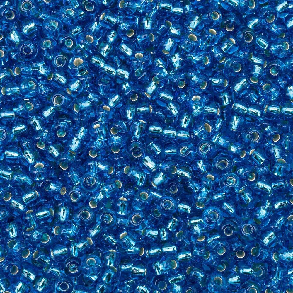 Бисер Preciosa прозрачный с серебр.центром 10/0 (67150), круг.отв., 500гр