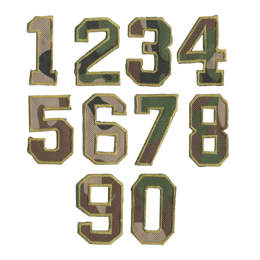 Термоаппликация LML218 набор цифр (100 шт) (хаки)