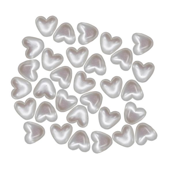 Бусины пластик (жемчуг) 10х11 мм, 62 шт, Astra&Craft, белый