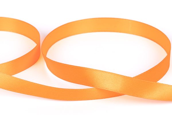 Лента атласная 1-сторонняя 12.0 мм / 33±2 метра, №509N(13-1145) св.оранжевый, Gamma