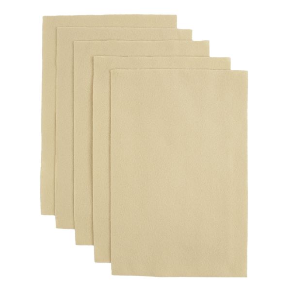 Фетр листовой 1 мм, 20х30 см, 5 шт, 075 молочный, Blitz FKC10-20/30