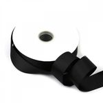 Лента репсовая (в рубчик) 38.0 мм, цв. 030 черный, уп.91.4м